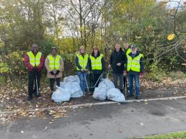 A productive one hour litter pick by members in our local area